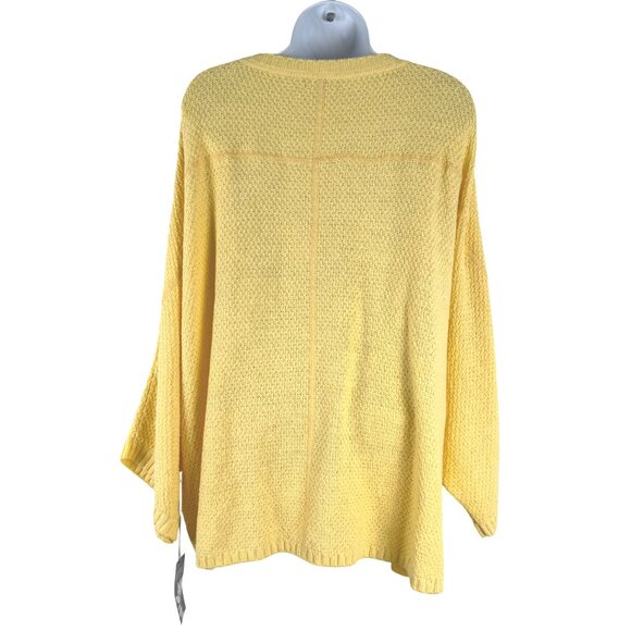 Habitat Summer Pocket Poncho‎ Sweater M/L Daisy Yellow Oversized NWT FS-1365 - Picture 5 of 11